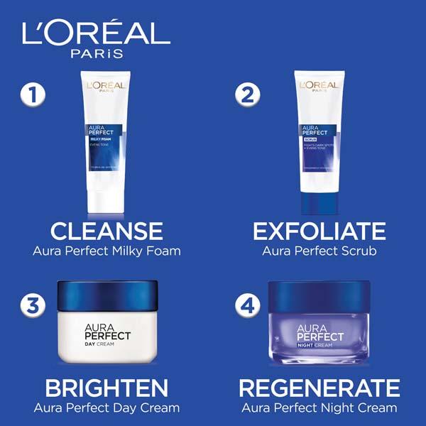 L'Oreal Paris Aura Perfect Clarifying & Moisturizing Toner With Vitamin C, Fights Dark Spots + Evens Tone 200 ml - Toners