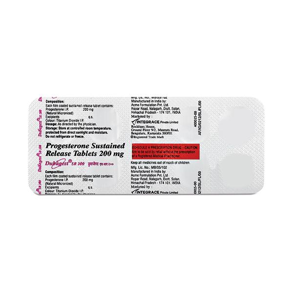 Dubagest SR 200mg Tablet 10'S - Hormonal Therapy-Oes