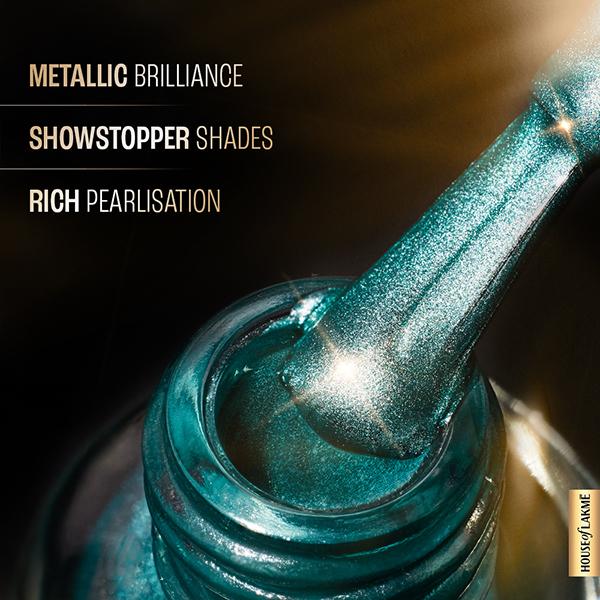Lakme Ultimate Glam Chrome Nail Mint 6 ml - Nail Polish