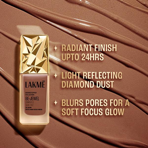 Lakme Be-Jewel Luminous Skin, Up To 2X Luminous Glow, Tint Cool Cocoa 25 ml - Foundation