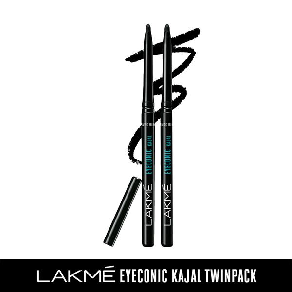 Lakme Eyeconic Kajal Twin Pack 0.35G + 0.35 0.7 Gm - Kajal & Kohls