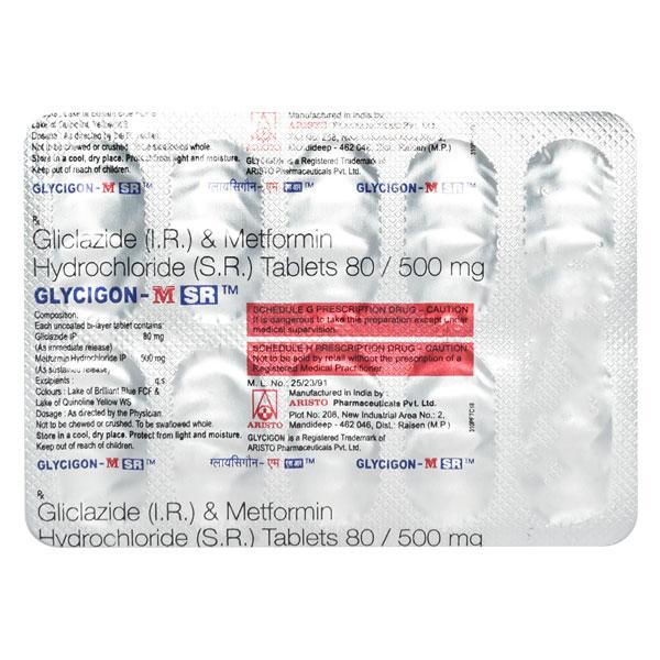 Glycigon M SR Tablet 10'S - Diabetes-Ant