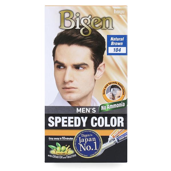 Netmeds | Bigen Men's Speedy Color No Ammonia - Natural Brown 104 80gm