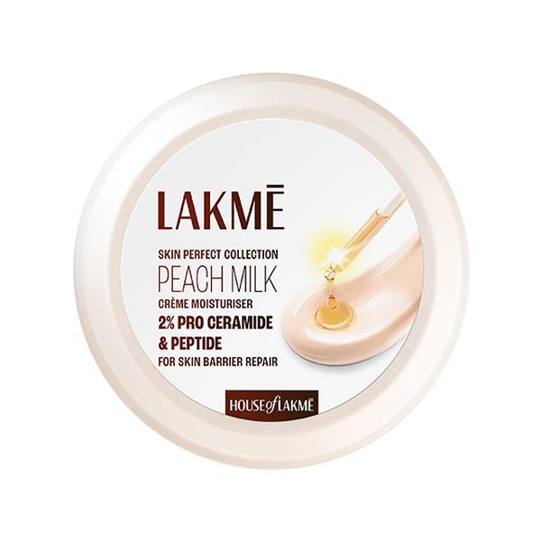 Lakme Peach Creme Moisturiser, Ceramide & Peptide, Skin Barrier Repair & Hydrated Glow 100 gm - Creams/Oils/Lotions
