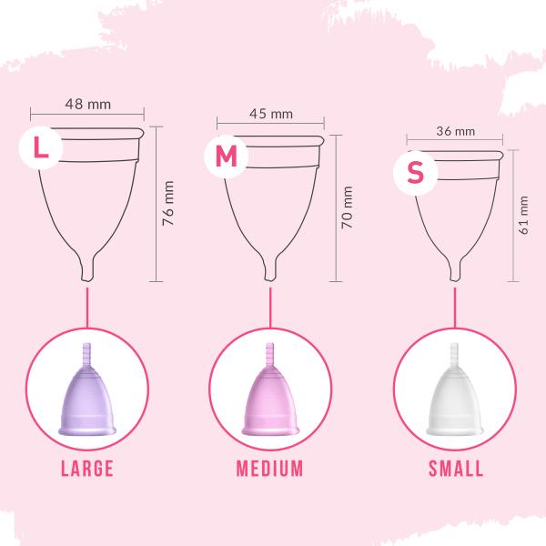 Sirona Reusable Menstrual Cup - Medium + Intimate Wash 15 ml + Menstrual Cup Wash 15 ml - Menstrual Cups