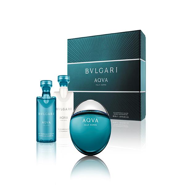 Bvlgari Aqva Ph Gift Set (Eau de Toilette50ml + After Shave Balm 40ml + Shampoo and Shower Gel 40ml) 130 ml