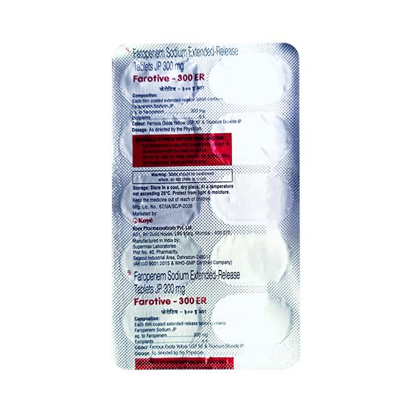 FAROTIVE 300 ER Tablet 10's - Bacterial Infections-OBL