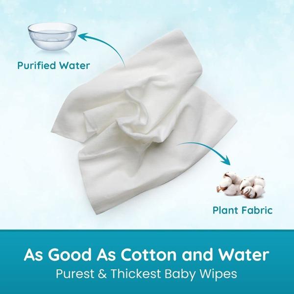 Mother Sparsh 99% Water Based Wipes (Pack of 2 x 72's) - Diapers & Wipes