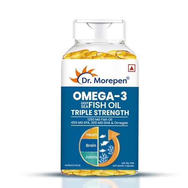 Netmeds | Dr. Morepen Omega 3 Deep Sea Fish Oil Triple Strength Capsule 60's