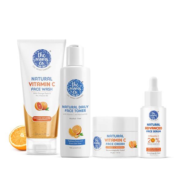 The Moms Co. Natural Advanced Vitamin C Complete Face Care Routine Kit 270 gm - Scrubs & Exfoliants