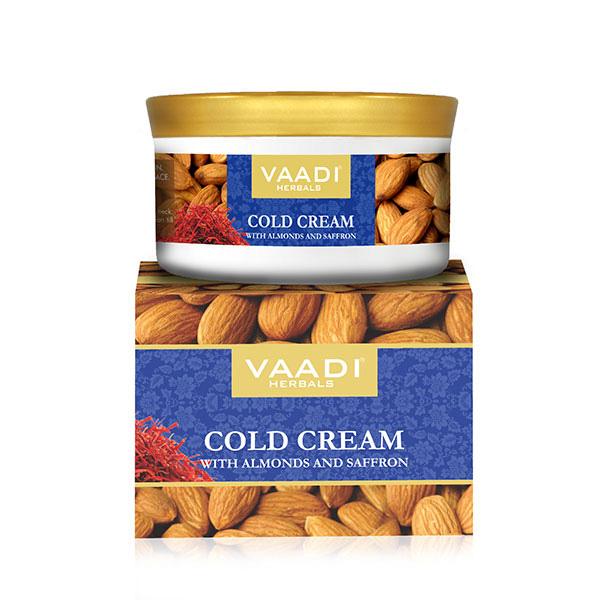 Cold Cream with Almond Oil, Aloe Vera & Saffron 150 gm - Creams/Oils/Lotions