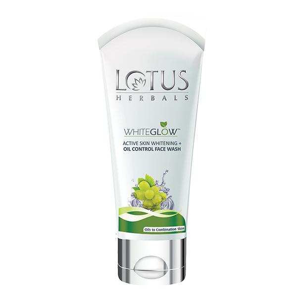 Netmeds | Lotus Herbals Whiteglow Active Skin Whitening + Oil Control Facewash 50 Gm