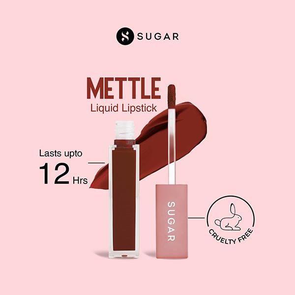 SUGAR Cosmetics Mettle Liquid Lipstick - 11 Rigel (Rusty orange) 7ml - Liquid Lipsticks