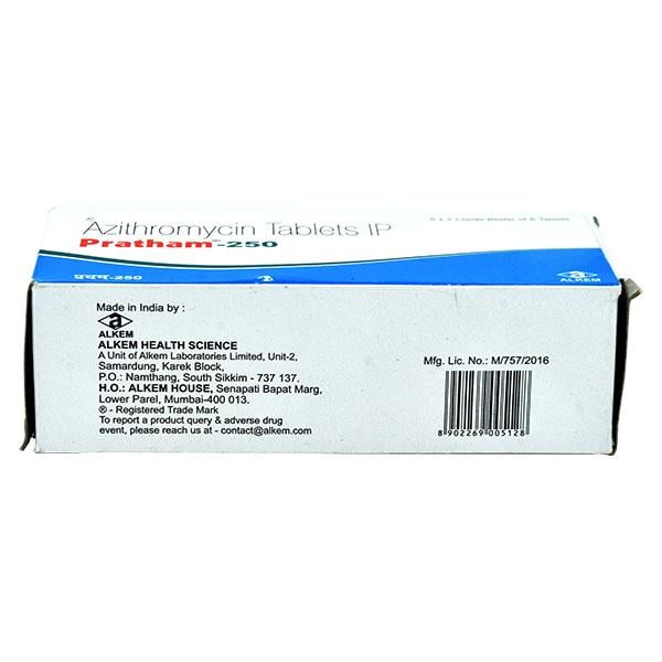 Pratham 250mg Tablet 6'S - Bacterial Infections-Mac