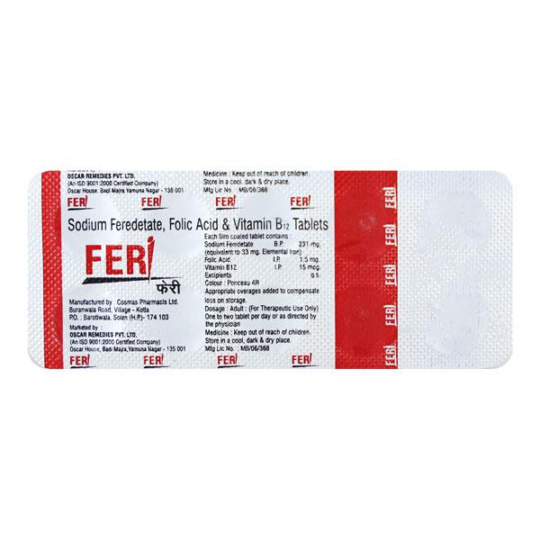 FERI Tablet 10's - Iron Supplement/Anaemia-Vma