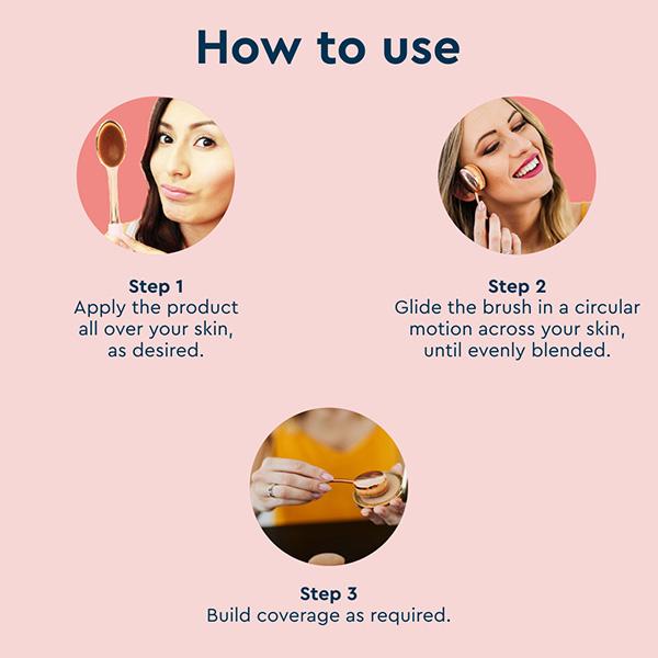 Gubb Multi-Use Oval Makeup Brush 1's - Face Brush