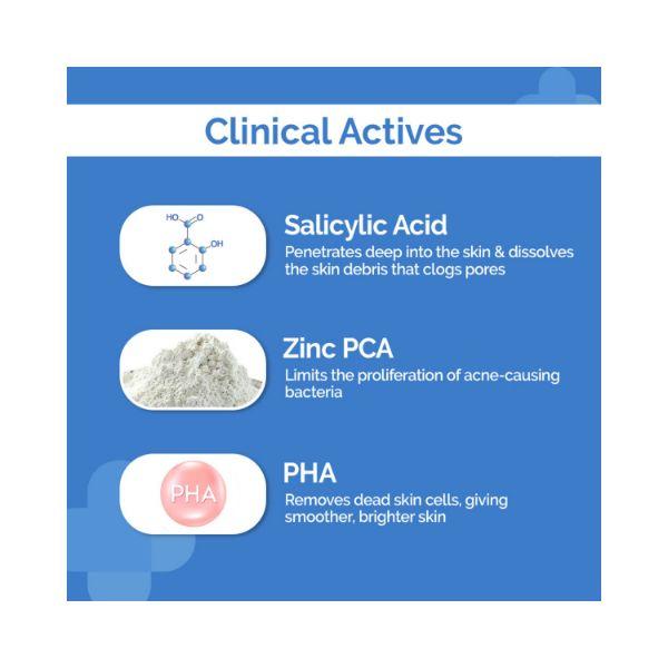 The Derma Co. 1 Percent Salicylic Acid Foaming Daily Face Wash for Active Acne and Clogged Pores 100ml - Face Washes