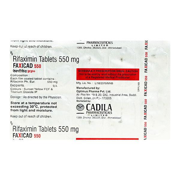 Faxicad 550mg Tablet 10'S - Bacterial Infections-OAB