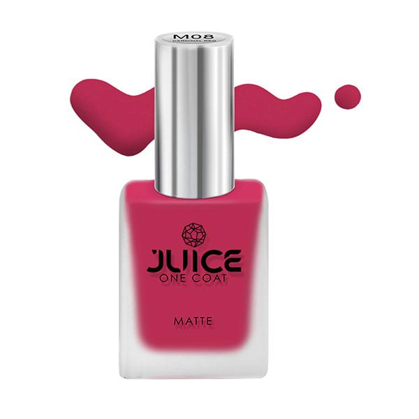 JUICE One Coat Long Lasting Quick Dry Chip Resistent Nail Polish CARDINAL RED M8 11 ml - Nail Polish