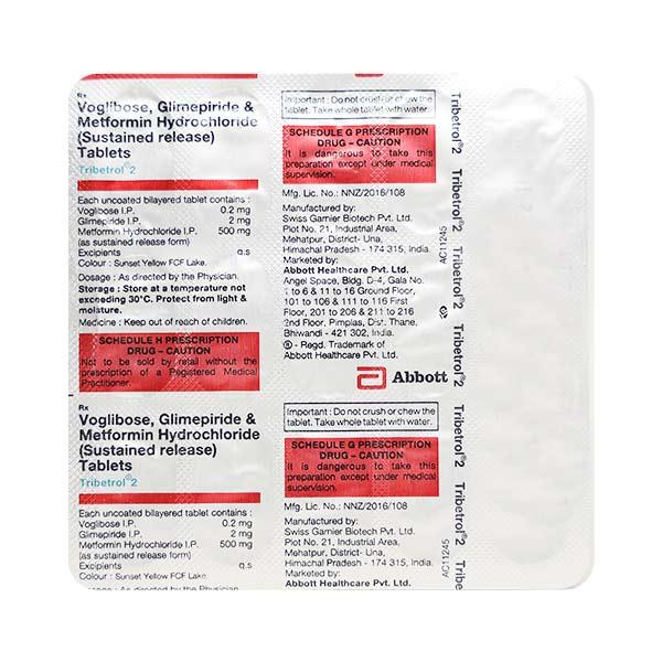 TRIBETROL 2mg Tablet 15's - Diabetes-Ant