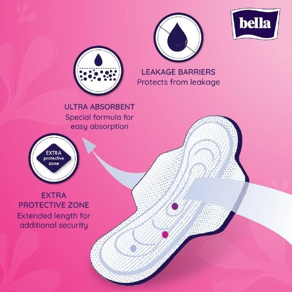 Bella Maxi Drai Wings Sanitary Napkins 15's - Sanitary Napkins