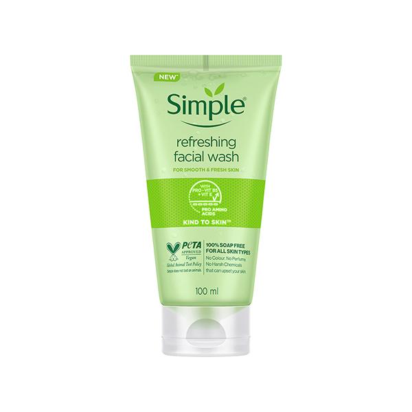 Simple Kind To Skin Refreshing Facial Wash 100 ml - Face Wash & Cleansers