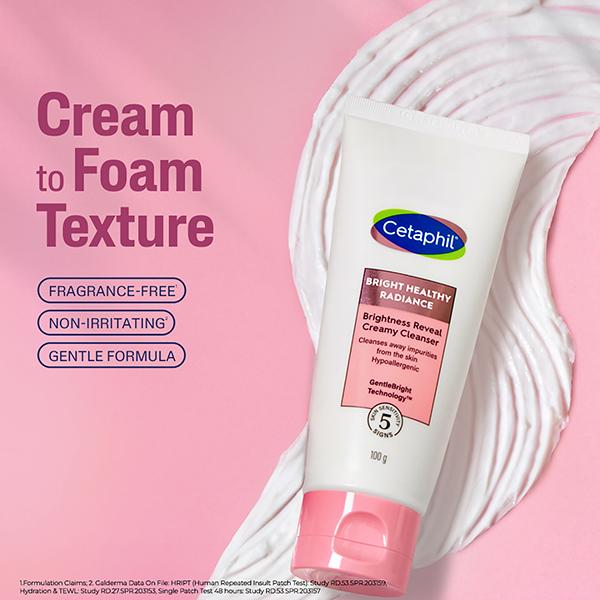 Cetaphil Bright Healthy Radiance Brightness Reveal Creamy Cleanser 100gm - Creams/Oils/Lotions