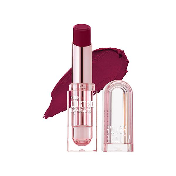 Netmeds | Swiss Beauty Pure Lustre Lipstick -Mad Maroon 3.8 g