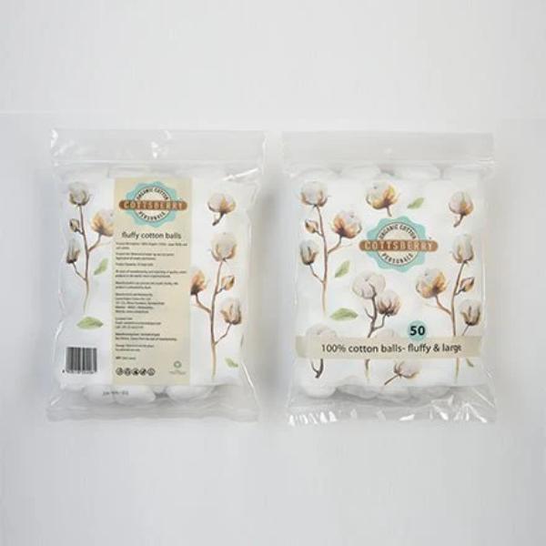 Cottsberry Organic Cotton Balls 50's - Cotton Buds & Balls