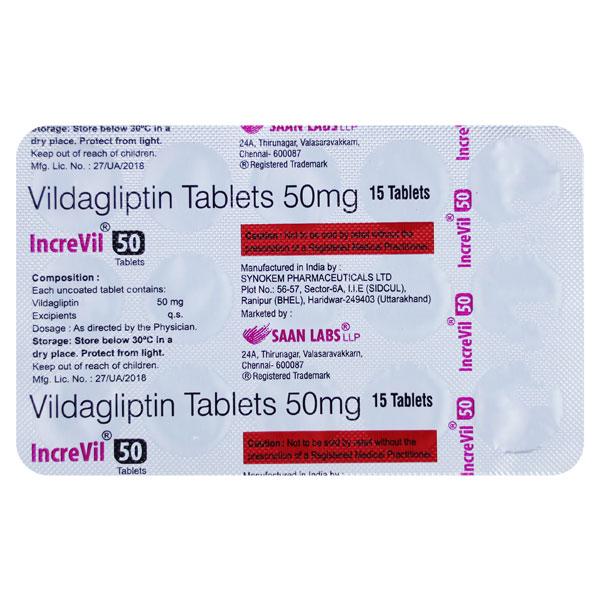 INCREVIL 50mg Tablet 15's - Diabetes-Ant
