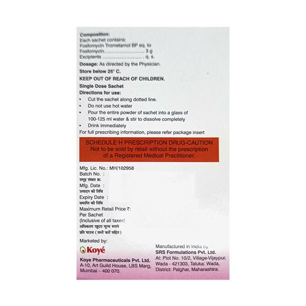 Fosfoe DELICIOUS MANGO FLAVOUR Powder 8Gm - Bacterial Infections-OAB