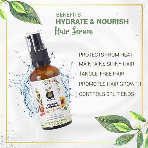 Anveya Hydrate & Nourish Shampoo & Hair Serum Combo 300 ml - Shampoos