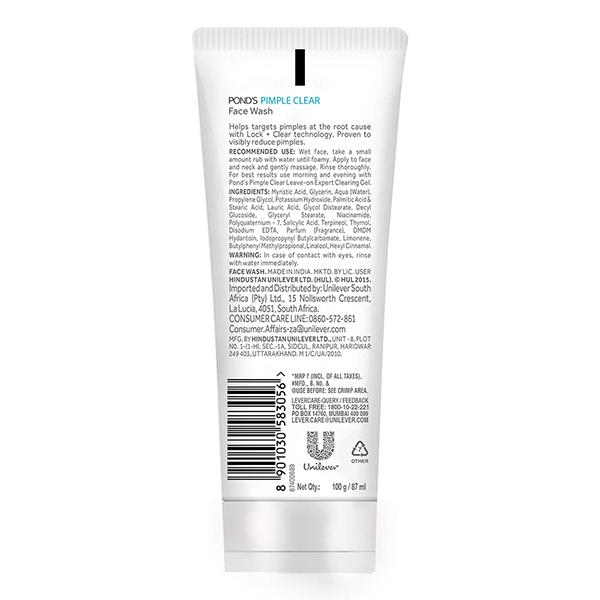 Pond'S Pimple Clear Removal With Active Thymo-T Essence Facewash 100 gm - Face Washes