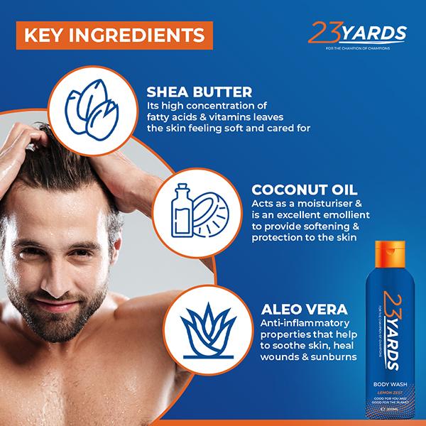 23 Yards Invigorating Body Wash for Him 200 ml - Shower Gels & Body Wash