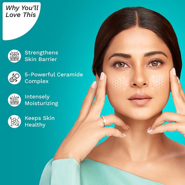Pilgrim 5 Ceramides Barrier Repair Moisturizer with Korean CICA Lightweight & Non-Sticky 100 g - Face Moisturizers