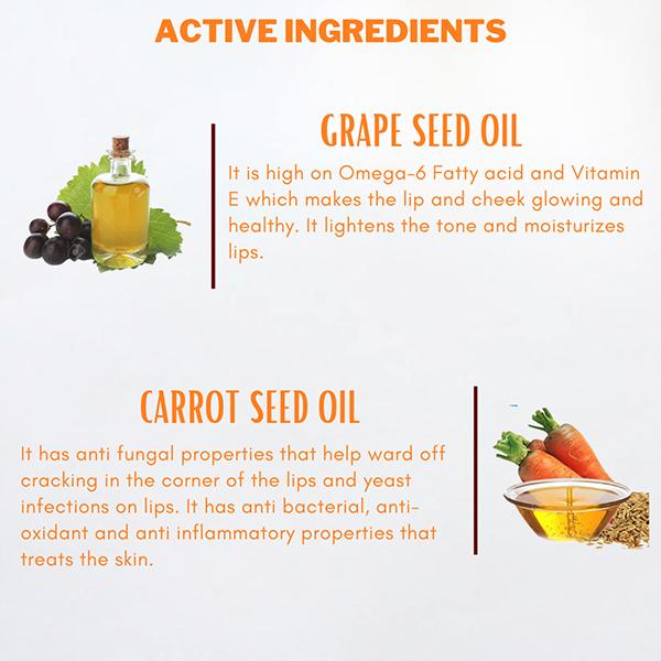 Aegte Orange Lip & Cheek Tint Balm (Orange) 15 gm - Lip Stains & Tints