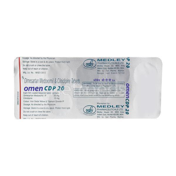 Omen Cdp 20mg Tablet 10'S - Hypertension-Ang
