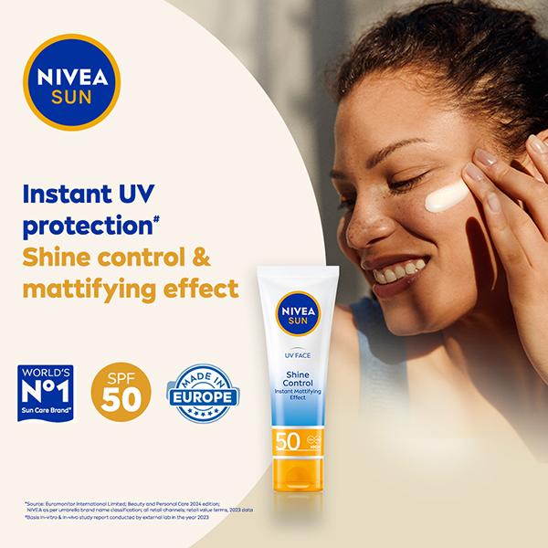Nivea Sun Face Cream Shine Control Spf50 50 ml - Body Sunscreen