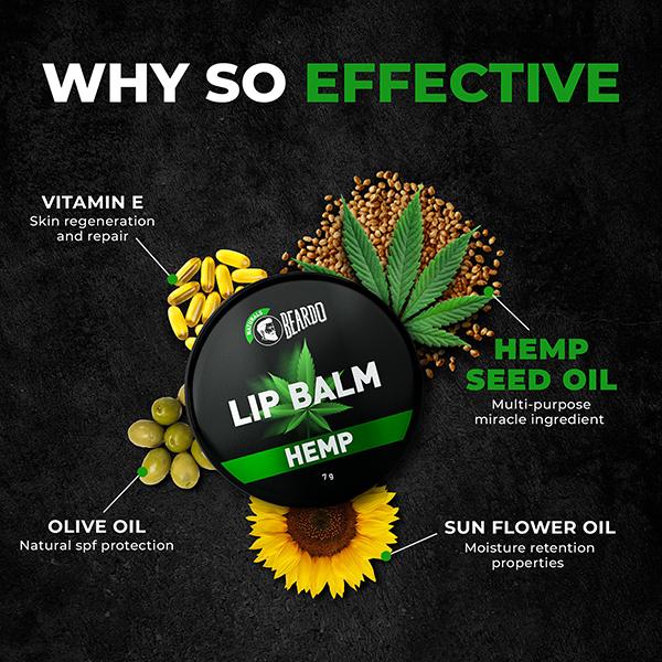 Beardo Hemp Lip Balm 7 gm - Lip Balms