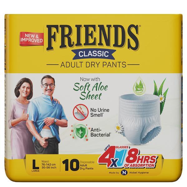 Netmeds | Friends Classic Adult Dry Pants (L) 10's