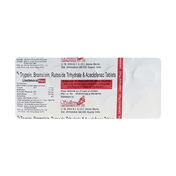 JECK MORAL PLUS Tablet 10's - Pain relief-Nsa