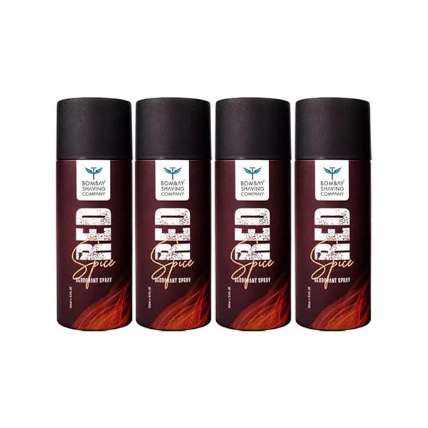 Netmeds | Bombay Shaving Company Red Spice 150 ml x 4 Combo Deodorant Spray for Men 600 ml 4's