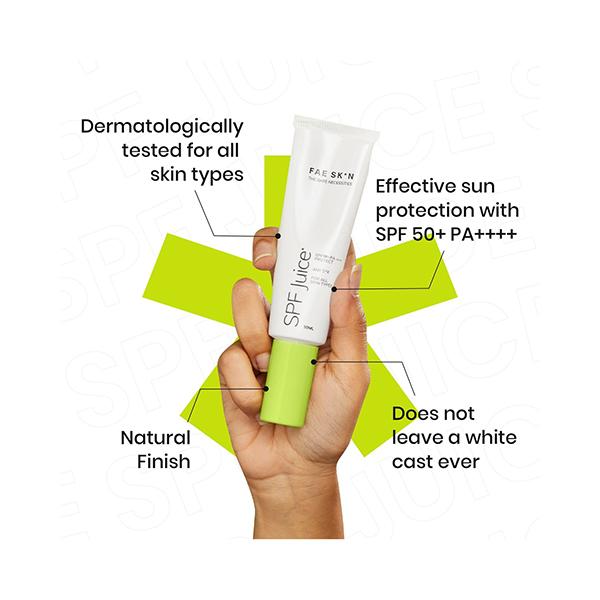 FAE Beauty SPF Juice SPF 50 PA ++++ Broad Spectrum Protect Any S x for All Skin Types 50ml - Face Sunscreen
