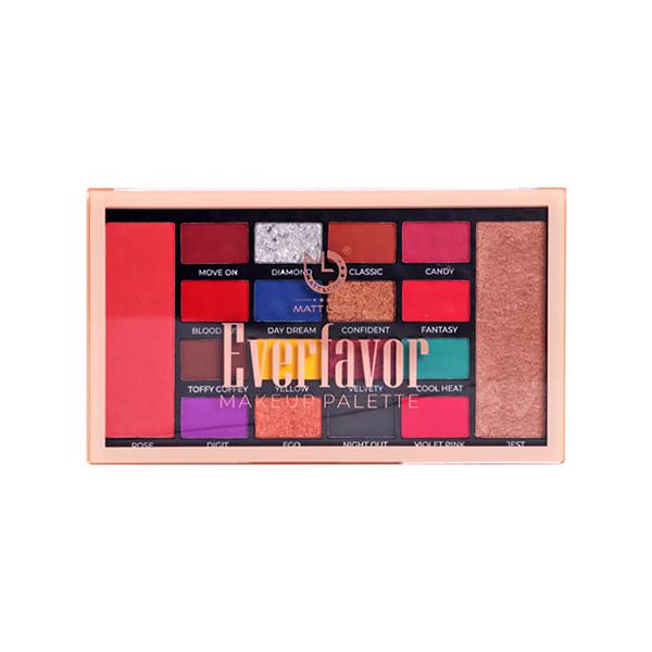 Matt Look 18 Shades Everfavor Makeup Palette Eyeshadow Highlighter Blush - 02 18.5 gm - Face Palettes