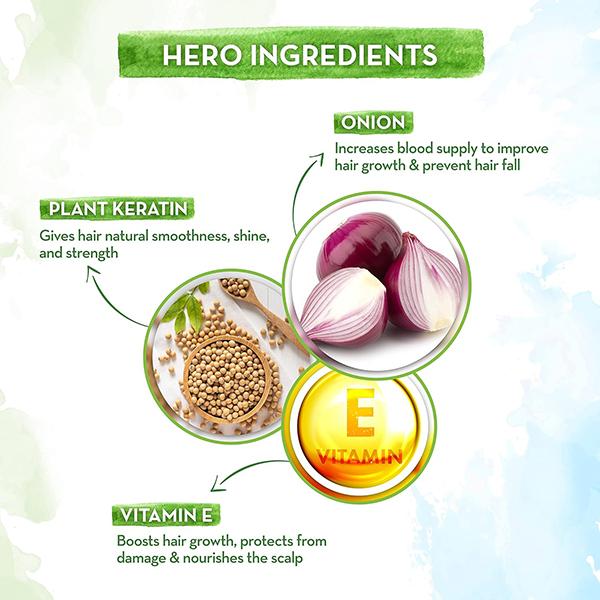 Mamaearth Onion Shampoo with Onion and Plant Keratin for Hair Fall Control 100 ml - Shampoos