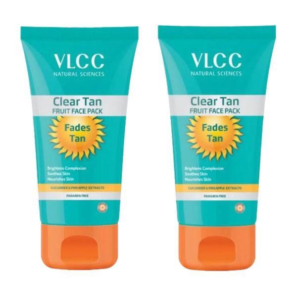 Vlcc Clear Tan Fruits Face Pack Fades Tan 170 gm 2's - Masks & Peels