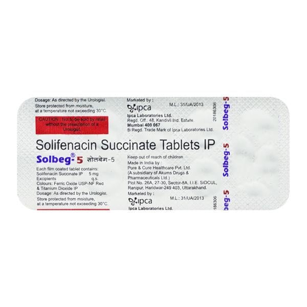 SOLBEG 5 Tablet 10's - Bladder And Prostate Disorders-Dru
