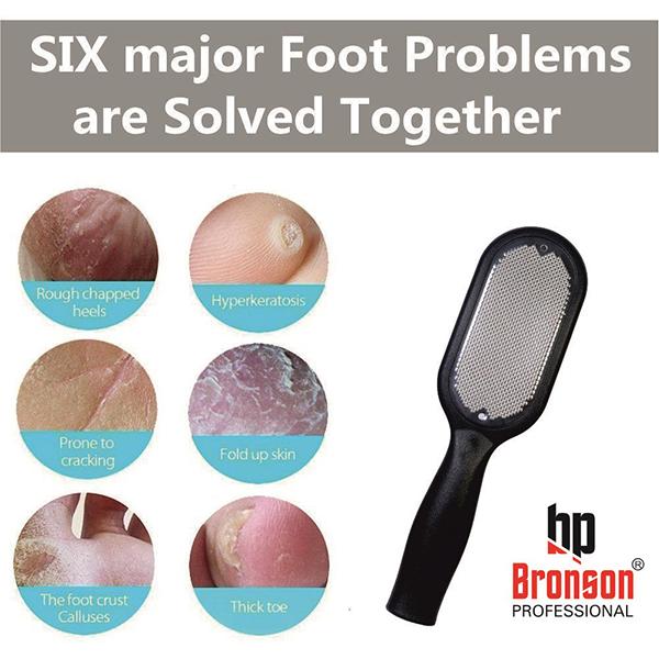 Bronson Professional Metal Foot File Scrubber For Dead Skin Callus Remover Pedicure Tool 1's - Scrubs & Exfoliants