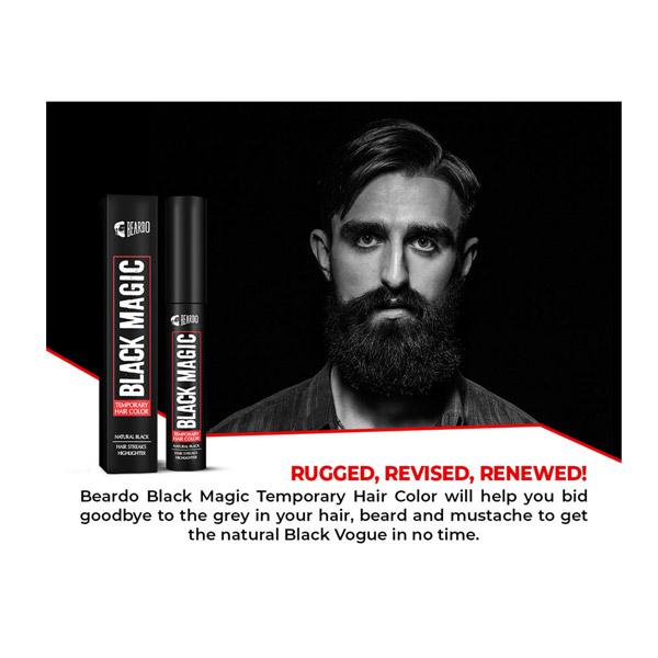 Beardo Black Magic Temporary Hair Color Liquid - Natural Black 5 ml - Sachet/Shampoo