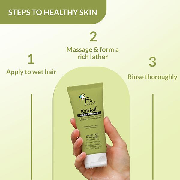Fixderma Kairfoll Anti Dandruff Shampoo for Oily and Sensitive Scalp, Shampoo for Dandruff 100 ml - Shampoos